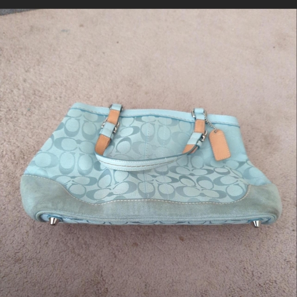 Coach Light Blue Signature Tote Bag - Picture 5 of 7